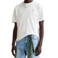 Marc OPolo Denim Herren T-Shirts, 2er Pack - Regular Fit, Baumwolle, Logo, einfarbig Weiß/Dunkelblau S