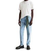 Marc OPolo Denim Herren T-Shirts, 2er Pack - Regular Fit, Baumwolle, Logo, einfarbig Weiß/Dunkelblau S