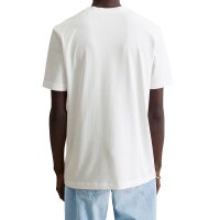 Marc OPolo Denim Mens T-Shirt, 2-Pack - Regular Fit, Cotton, Logo Print, Solid Color White/Dark Blue S (Small)