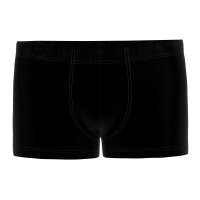 Seidensticker Men boxer shorts, pack of 6 – Trunk 6-pack, single jersey, cotton blend, plain colour Black/Grey M (Medium)