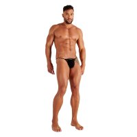 WOH Herren G-String - Personal Allure, Zebra, Spitze, durchsichtig Schwarz S
