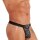 WOH Men G-String - Pure Seduction, glitter, lace, plain colour Black S (Small)