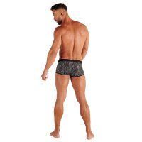 WOH Herren Boxershort - Pure Seduction, Trunk, Glitzer, Spitze, Logobund Schwarz S