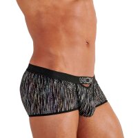 WOH Herren Boxershort - Pure Seduction, Trunk, Glitzer, Spitze, Logobund Schwarz S