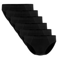 Seidensticker Men Briefs, pack of 6 – briefs, pack of 6, single jersey, cotton blend, plain colour Black M (Medium)