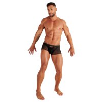 WOH Men Boxer Shorts - Personal Allure, Trunk, Lace, Logo Waistband, Transparent Black S (Small)