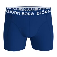BJÖRN BORG Herren Boxershorts, 7er Pack - Cotton Stretch Boxer, Logobund, Unterhose, Baumwollmischung Blau/Grün L