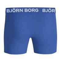 BJÖRN BORG Herren Boxershorts, 7er Pack - Cotton Stretch Boxer, Logobund, Unterhose, Baumwollmischung Blau/Grün L