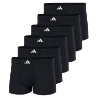 adidas men boxer shorts, 6-pack - Active Micro Tech, trunks, logo, single-coloured Black M (Medium)
