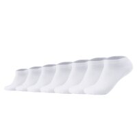 Camano Unisex Socken, 7er Pack - Sneakersocken, Baumwollmischung, einfarbig Weiß 2 39-42