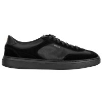 BOSS Mens Trainers - Kieran Tenn sdnyn, Low-top trainers, mixed materials with suede trim Black EUR 41 (UK 7)