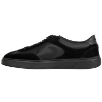 BOSS Mens Trainers - Kieran Tenn sdnyn, Low-top trainers, mixed materials with suede trim Black EUR 41 (UK 7)