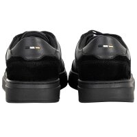 BOSS Mens Trainers - Kieran Tenn sdnyn, Low-top trainers, mixed materials with suede trim Black EUR 42 (UK 8)