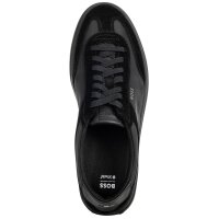 BOSS Mens Trainers - Kieran Tenn sdnyn, Low-top trainers, mixed materials with suede trim Black EUR 42 (UK 8)