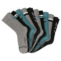SCHIESSER boys socks, pack of 10 – ‘Legwear Teens’, patterned, cotton blend Grey 35-38