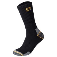 Camano Unisex Socks, 9-pack - Work Socks, Cotton, Logo, Plain Colour Black 39-42 (UK 6-8)