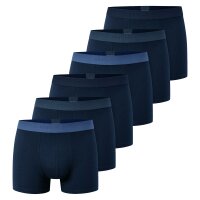 SCHIESSER Mens Boxer Shorts, 6-Pack - ‘95/5’, Trunks, Cotton Stretch, Logo Waistband Blue S (Small)