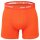 Happy Shorts Herren Boxer Shorts, 4er Pack - Retro Jersey, einfarbig, Logobund Blau/Orange/Grün S