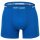 Happy Shorts Men’s Boxer Shorts, 4-Pack – Retro Jersey, solid color, logo waistband Blue/Orange/Green S (Small)