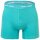 Happy Shorts Men’s Boxer Shorts, 4-Pack – Retro Jersey, solid color, logo waistband Blue/Orange/Green S (Small)