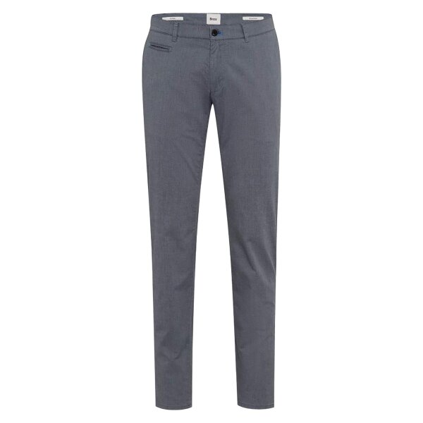 Brax Mens Chino Trousers - Fabio In Hi-Flex, Modern Fit, Cotton Blend, Length 32 Grey 32W/32L