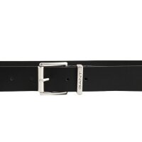 GANT Herren Gürtel - Logo Leather Belt, Ledergürtel, Schnalle mit Logo-Gravur Schwarz 85 cm