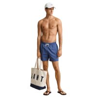 GANT mens swim shorts - SWIM SHORTS, swimming trunks, mesh insert, plain Blue M (Medium)