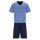 hajo Herren Schlafanzug, kurz - Klima-Light, Pyjama, Shorty, Baumwoll-Mix Blau L