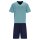 hajo Herren Schlafanzug, kurz - Klima-Light, Pyjama, Shorty, Baumwoll-Mix Hellblau M