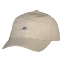 GANT Mens Cap - Shield Cotton Twill Cap, peaked cap, crest logo, cotton Beige One Size