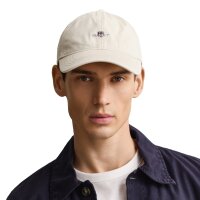 GANT Mens Cap - Shield Cotton Twill Cap, peaked cap, crest logo, cotton Beige One Size
