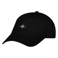 GANT Herren Cap - Shield Cotton Twill Cap, Käppi, Wappen-Logo, Baumwolle Schwarz One Size