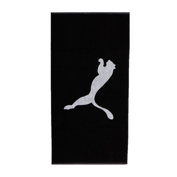 PUMA Unisex Handtuch - Team Towel Large, Cat Logoprint Schwarz 70x140cm
