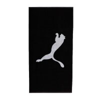 PUMA Unisex Towel - Team Towel Large, Cat Logo Print Black 70x140cm