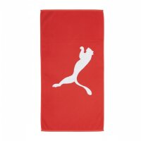 PUMA Unisex Towel - Team Towel Large, Cat Logo Print Red 70x140cm