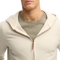 Superdry Mens Hooded Sweatshirt - Classic Essential Ziphood, Cotton, Plain Beige L (Large)