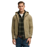 Superdry Herren Sweatjacke mit Kapuze - Classic Essential Ziphood, Baumwolle, uni Grün M