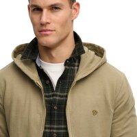 Superdry Herren Sweatjacke mit Kapuze - Classic Essential Ziphood, Baumwolle, uni Grün M