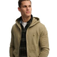 Superdry Mens Hooded Sweatshirt - Classic Essential Ziphood, Cotton, Plain Green M (Medium)