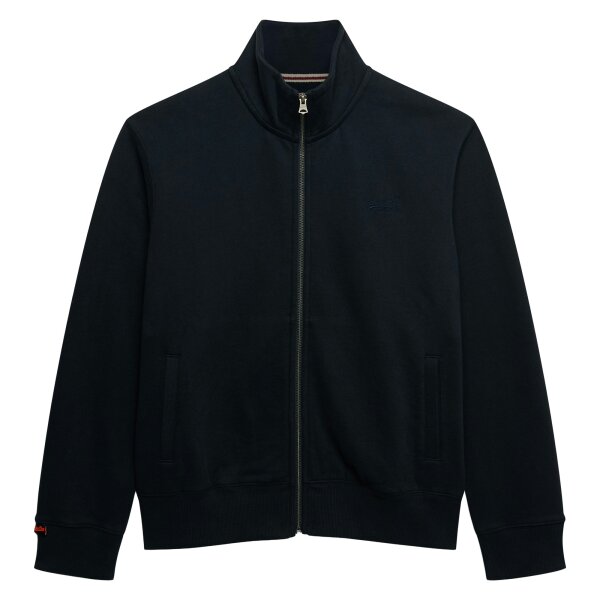 Superdry Herren Sweatjacke - Essential Logo Track Top, Stehkragen, Logo Dunkelblau M