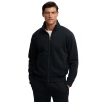 Superdry Mens Sweat Jacket - Essential Logo Track Top, stand-up collar, logo Dark blue M (Medium)