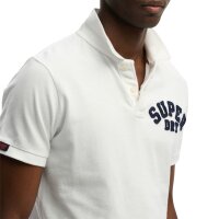 Superdry Herren Poloshirt - Vintage Athletic Polo, Logo, Baumwolle, einfarbig Weiß M