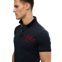 Superdry Herren Poloshirt - Vintage Athletic Polo, Logo, Baumwolle, einfarbig Dunkelblau M