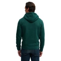 Superdry Men Hoodie - Vl Classic Hood, Logo, Cotton Blend, Plain Colour Green M (Medium)