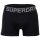 Superdry Herren Boxershorts, 3er Pack - Trunk Triple Pack, Logobund, Cotton Stretch Schwarz/Grau M