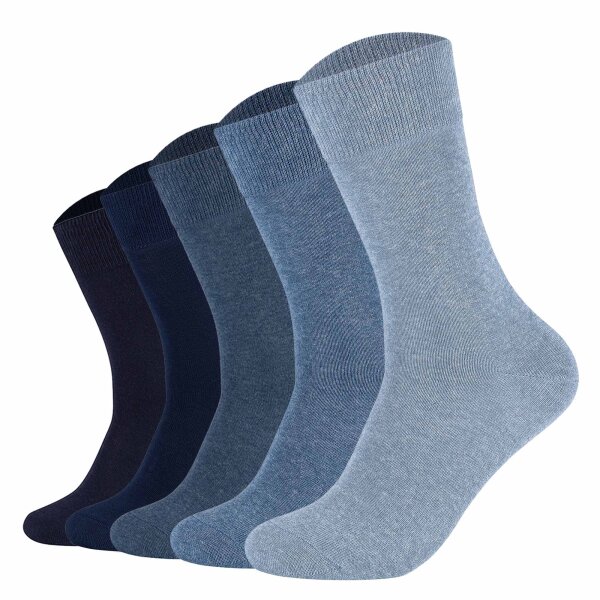 s.Oliver Unisex Socken, 5er Pack - Essentials Socks in Box, Kurzsocken, Geschenkbox, einfarbig Blau 35-38