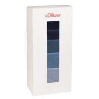 s.Oliver Unisex Socks, 5-pack – Essentials Socks in Box, Short Socks, Gift Box, Plain Colour Blue 35-38 (UK 2,5-5)