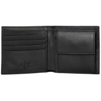 A|X ARMANI EXCHANGE Herren Geldbörse - Plain Leather Bifold, Geldbeutel, Echtleder, 10x12x2cm (HxBxT) Schwarz One Size