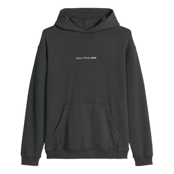 Marc OPolo Denim Men’s Hoodie – Relaxed Fit, Hood, Logo, Cotton Dark Grey S (Small)
