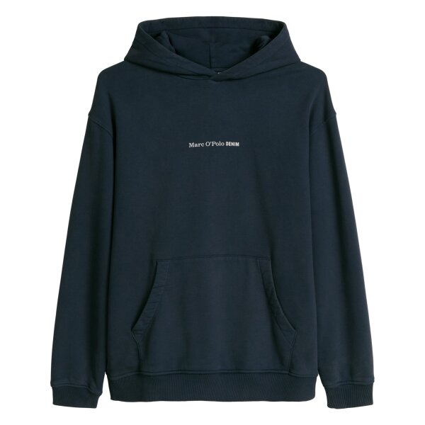Marc OPolo Denim Men’s Hoodie – Relaxed Fit, Hood, Logo, Cotton Dark Blue S (Small)